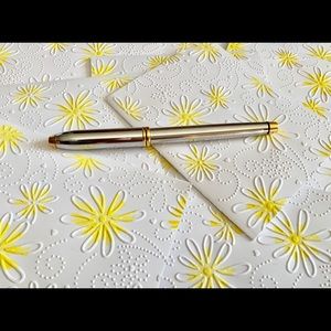 Ten hand painted  and embossed notecards